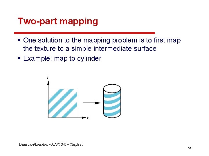 Two-part mapping § One solution to the mapping problem is to first map the