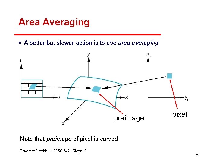 Area Averaging § A better but slower option is to use area averaging preimage