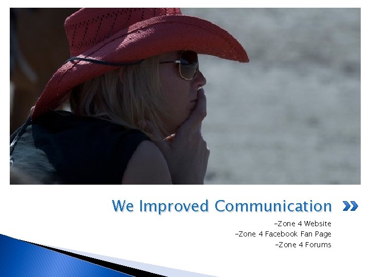 We Improved Communication -Zone 4 Website -Zone 4 Facebook Fan Page -Zone 4 Forums