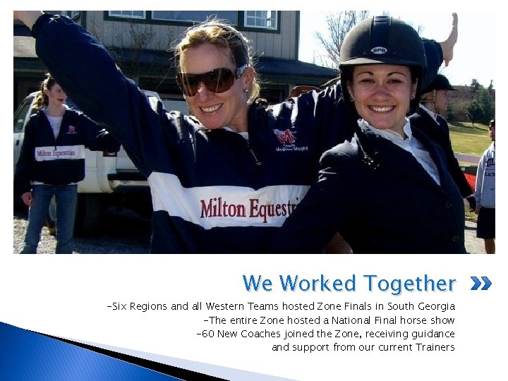 We Worked Together -Six Regions and all Western Teams hosted Zone Finals in South