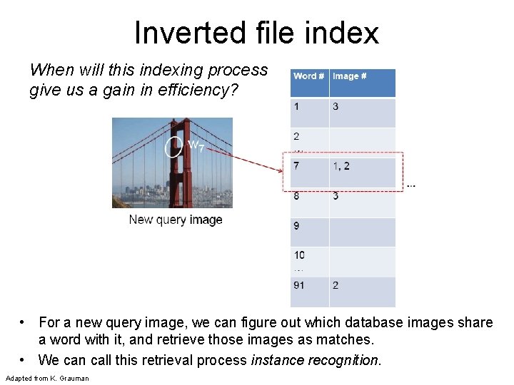 Inverted file index When will this indexing process give us a gain in efficiency?