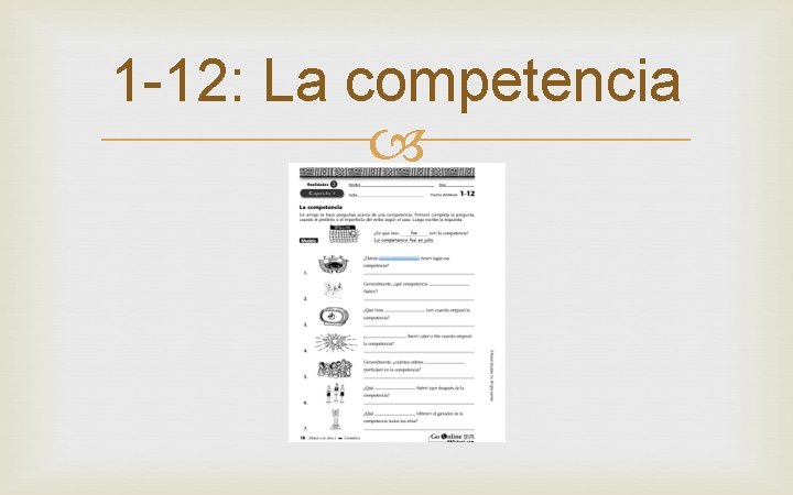 1 -12: La competencia 