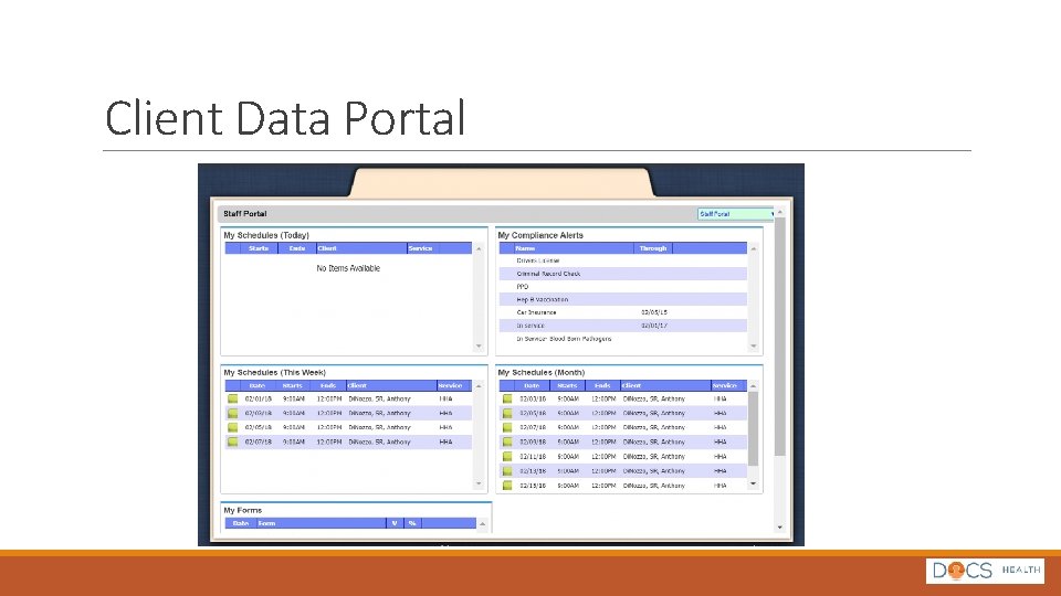 Client Data Portal 