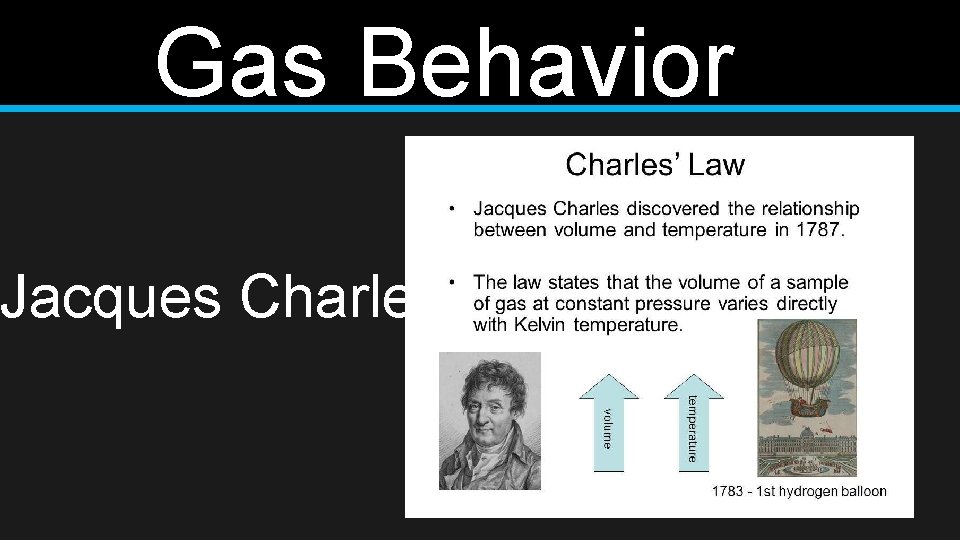 Gas Behavior Jacques Charles 