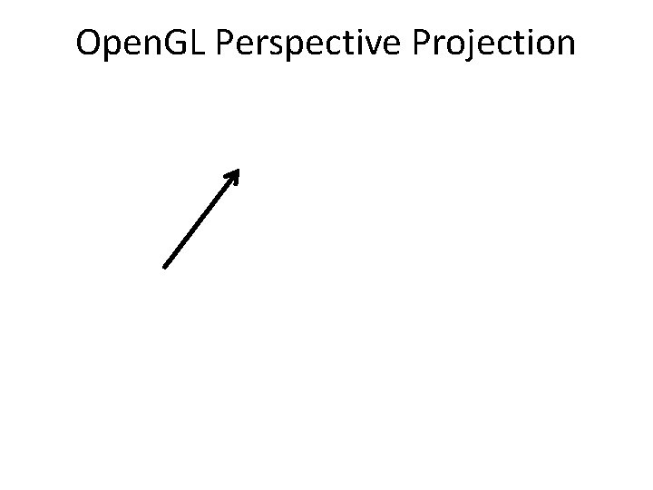 Open. GL Perspective Projection 