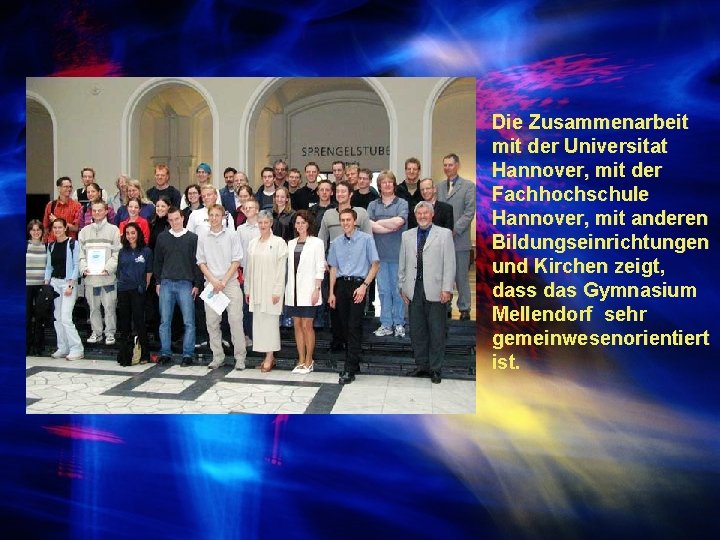 Die Zusammenarbeit mit der Universitat Hannover, mit der Fachhochschule Hannover, mit anderen Bildungseinrichtungen und