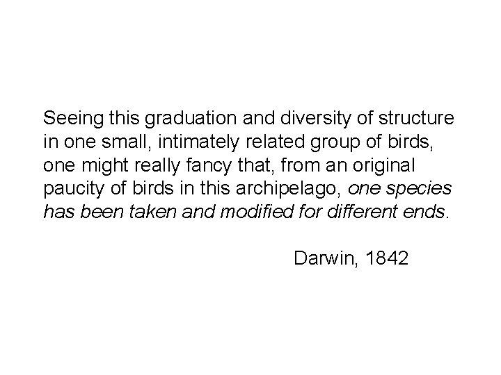 Seeing this graduation and diversity of structure in one small, intimately related group of