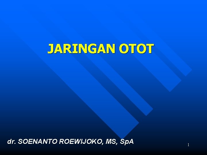 JARINGAN OTOT dr. SOENANTO ROEWIJOKO, MS, Sp. A 1 