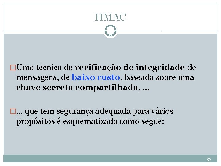 HMAC �Uma técnica de verificação de integridade de mensagens, de baixo custo, baseada sobre