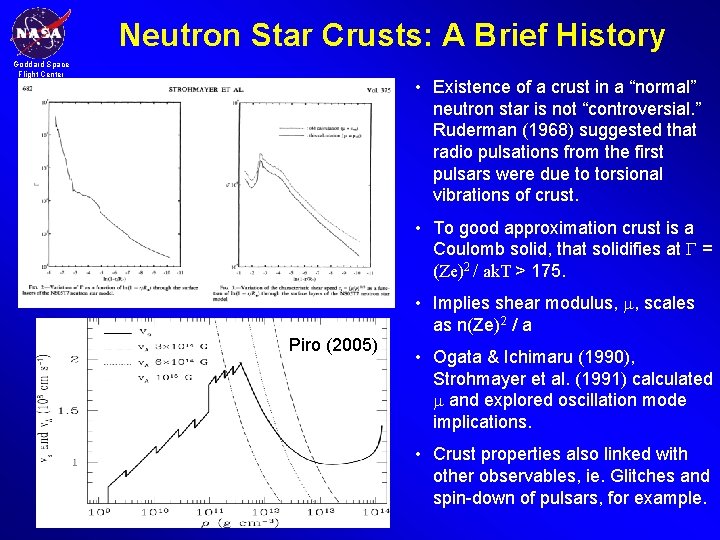 Neutron Star Crusts: A Brief History Goddard Space Flight Center • Existence of a