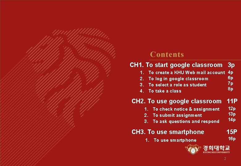 CH 1. To start google classroom 3 p 1. 2. 3. 4. To create