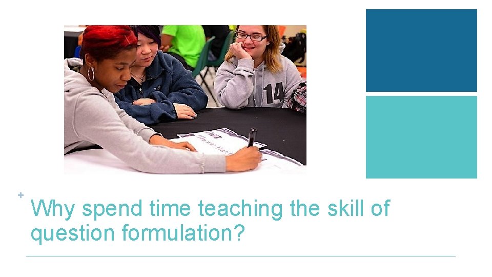 + Why spend time teaching the skill of question formulation? 