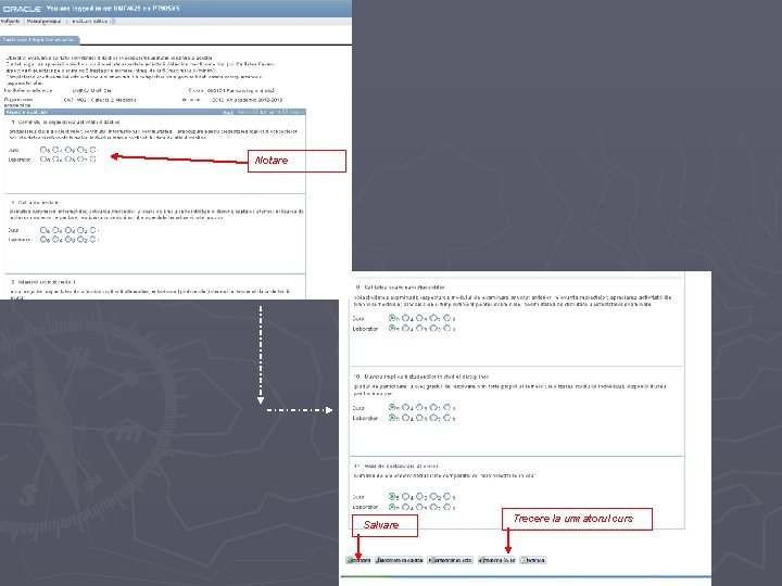 Notare Salvare Trecere la urmatorul curs 