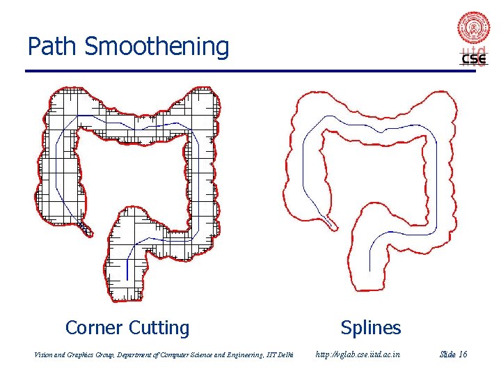 Path Smoothening Corner Cutting Vision and Graphics Group, Department of Computer Science and Engineering, Path Smoothening Corner Cutting Vision and Graphics Group, Department of Computer Science and Engineering,