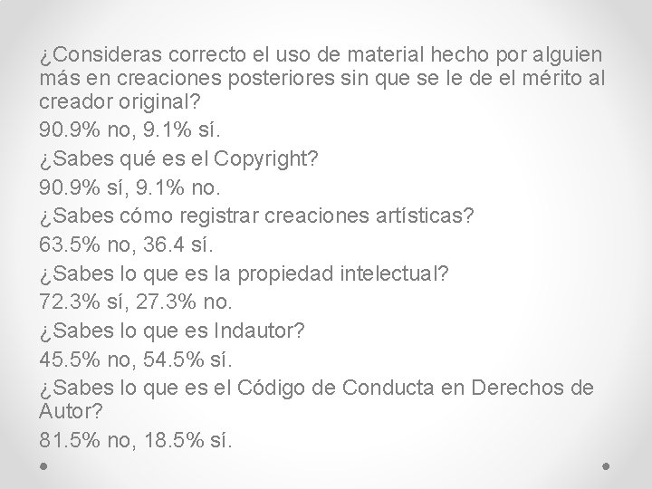 ¿Consideras correcto el uso de material hecho por alguien más en creaciones posteriores sin ¿Consideras correcto el uso de material hecho por alguien más en creaciones posteriores sin
