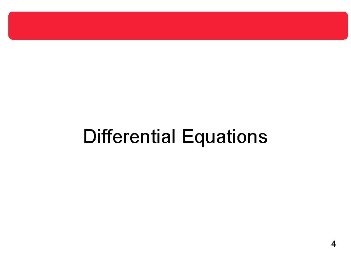 Differential Equations 4 