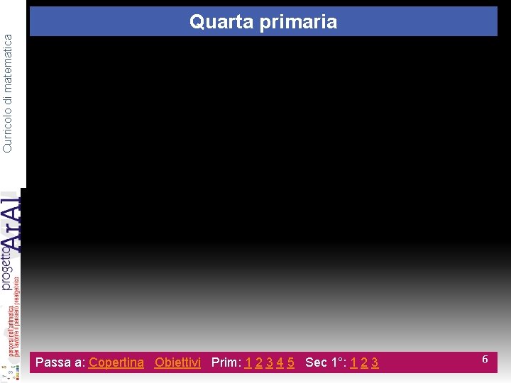 Curricolo di matematica Quarta primaria Completa le seguenti frasi inserendo un segno al posto