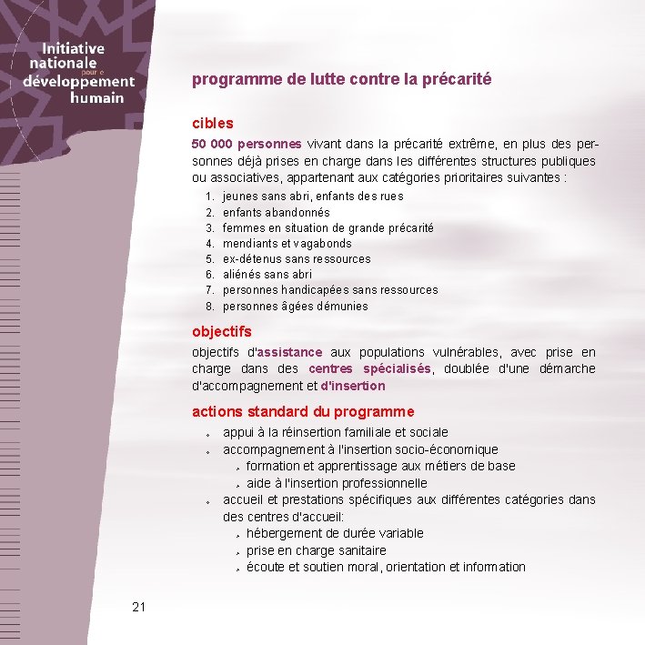 programme de lutte contre la précarité cibles 50 000 personnes vivant dans la précarité