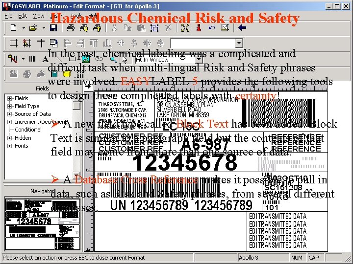 Hazardous Chemical Risk and Safety In the past, chemical labeling was a complicated and