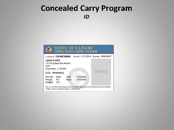 Concealed Carry Program ID 