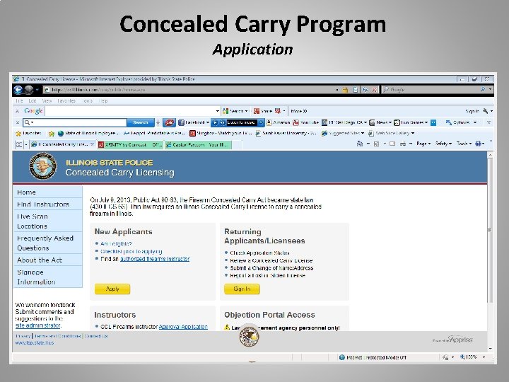 Concealed Carry Program Application 