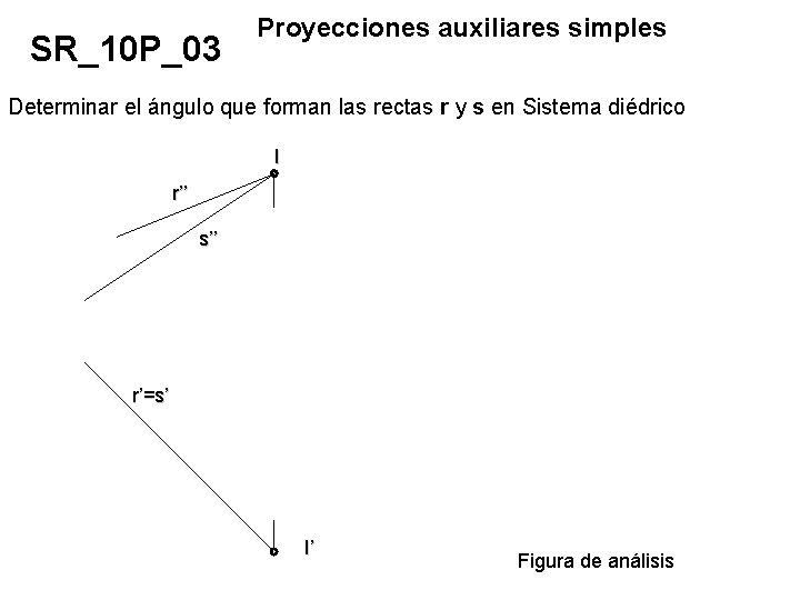 SR_10 P_03 Proyecciones auxiliares simples Determinar el ángulo que forman las rectas r y