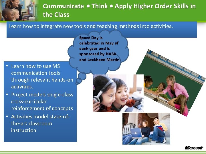 Communicate Think Apply Higher Order Skills in the Class Learn how to integrate new