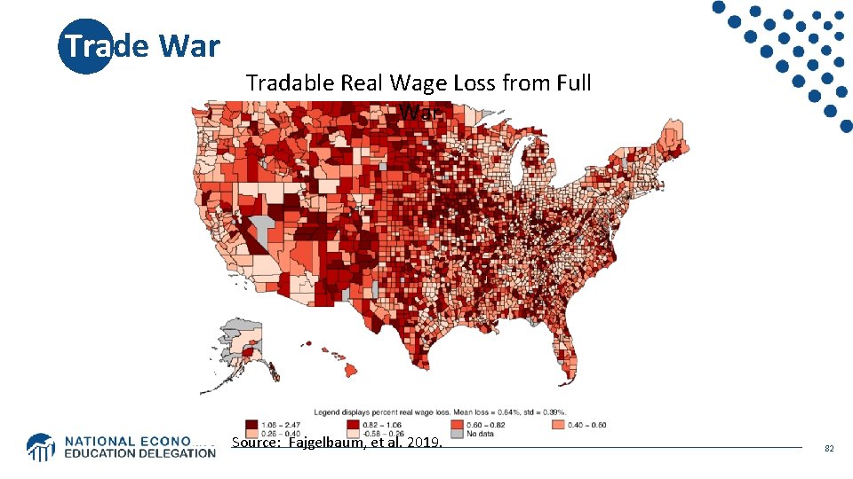 Trade War Tradable Real Wage Loss from Full War Source: Fajgelbaum, et al. 2019.