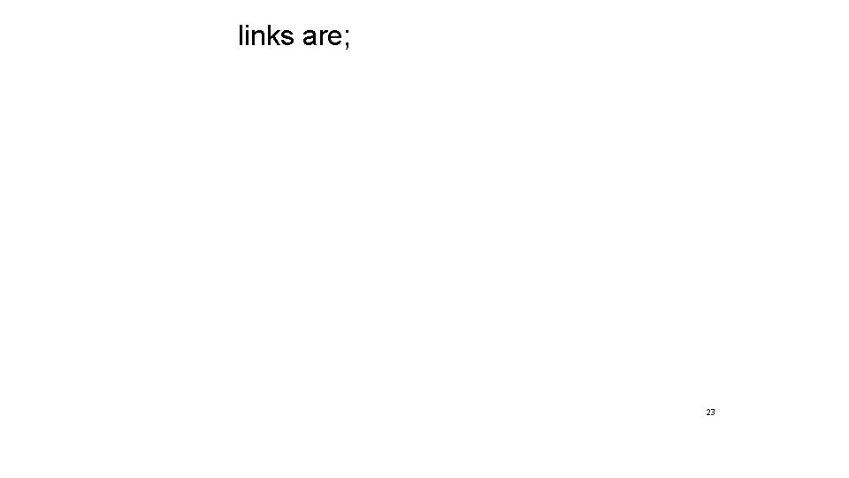 links are; 23 links are; 23