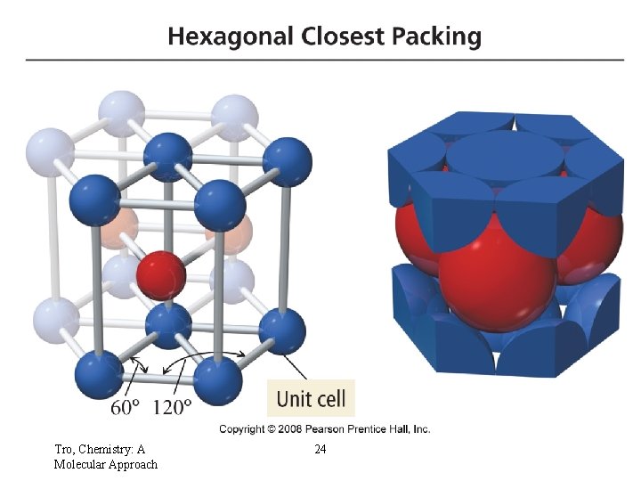 Hexagonal Closest-Packed Structures Tro, Chemistry: A Molecular Approach 24 