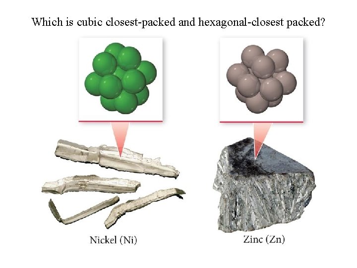 Which is cubic closest-packed and hexagonal-closest packed? 