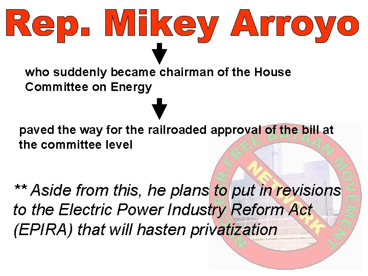 who suddenly became chairman of the House Committee on Energy paved the way for