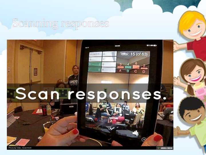 Using a mobile app plickers as a tool