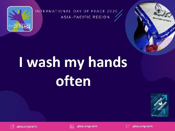 I wash my hands often @Scoutingin. APR 