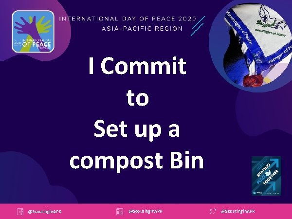 I Commit to Set up a compost Bin @Scoutingin. APR 