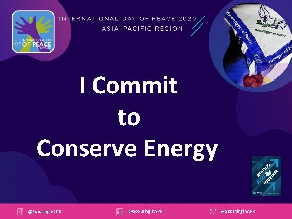 I Commit to Conserve Energy @Scoutingin. APR 