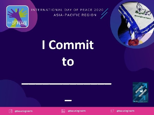 I Commit to _______ _ @Scoutingin. APR 