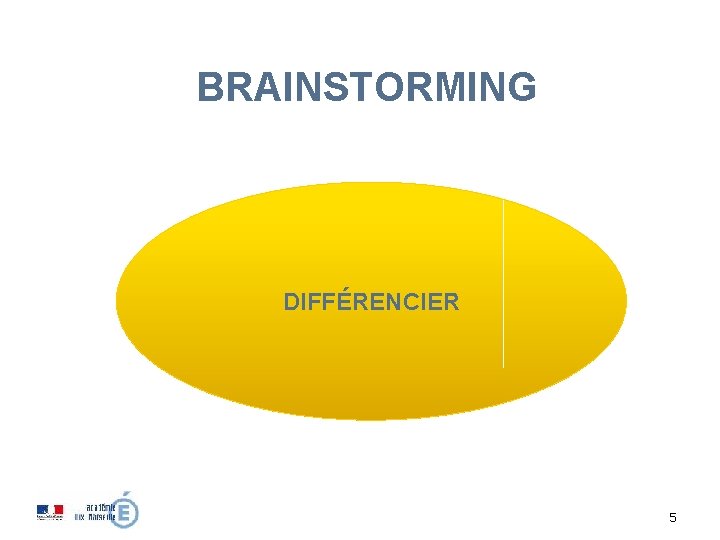 BRAINSTORMING DIFFÉRENCIER 5 