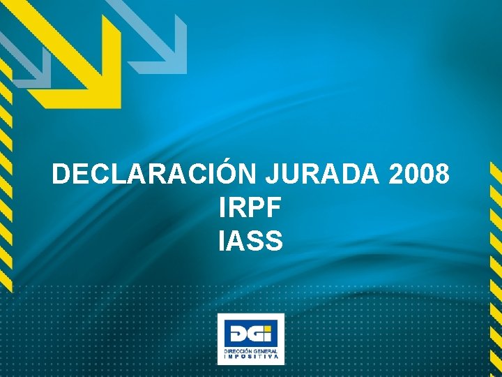 DECLARACIÓN JURADA 2008 IRPF IASS 