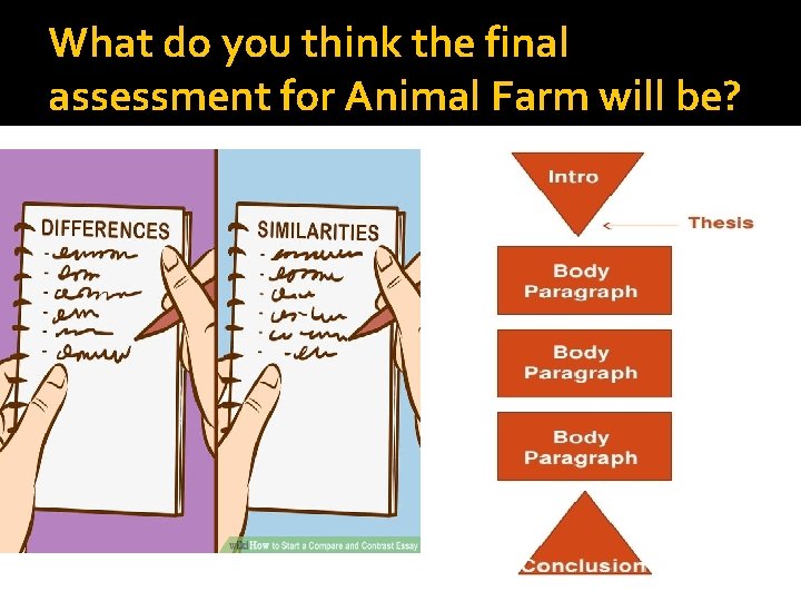What do you think the final assessment for Animal Farm will be? 