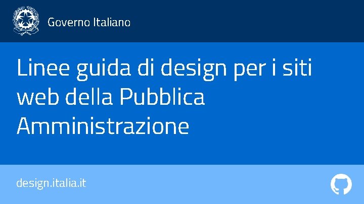 Governo Italiano Linee guida di design per i siti web della Pubblica Amministrazione design.