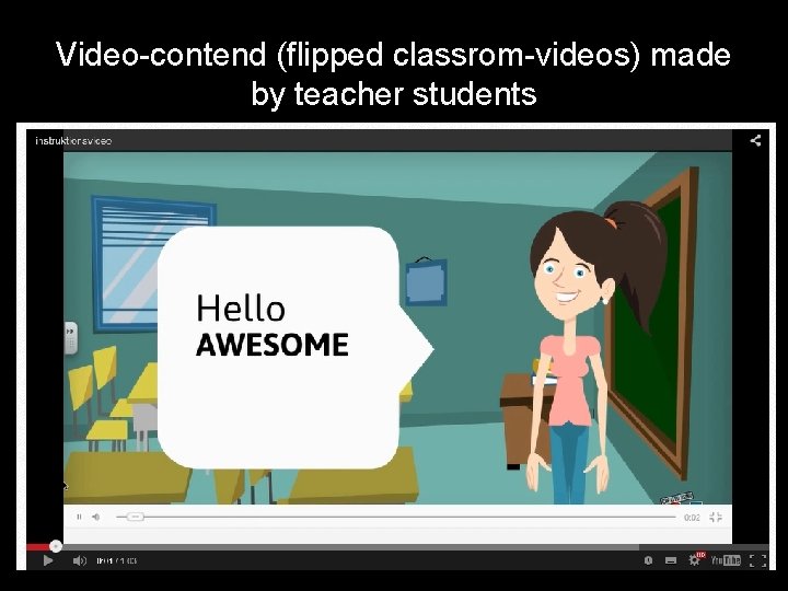 Video-contend (flipped classrom-videos) made by teacher students 