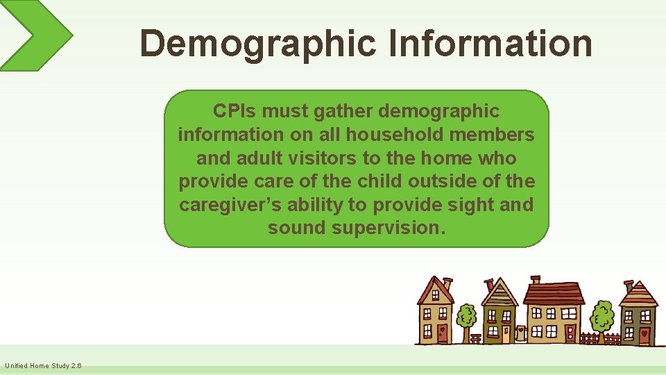 Demographic Information CPIs must gather demographic information on all household members and adult visitors