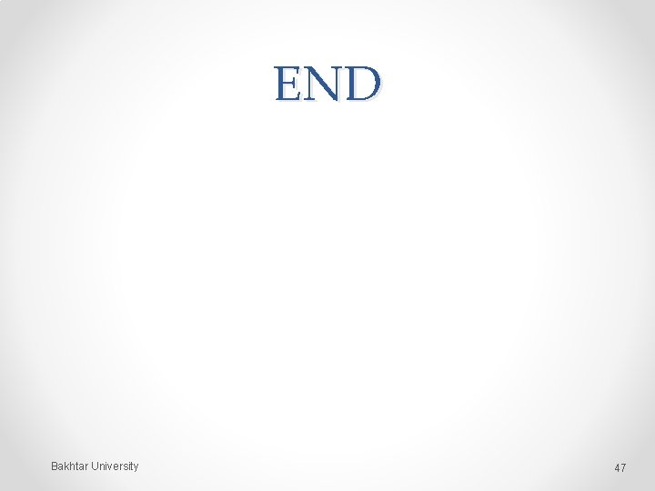 END Bakhtar University 47 