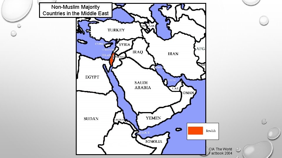 Non-Muslim Majority Countries in the Middle East CIA The World Factbook 2004 