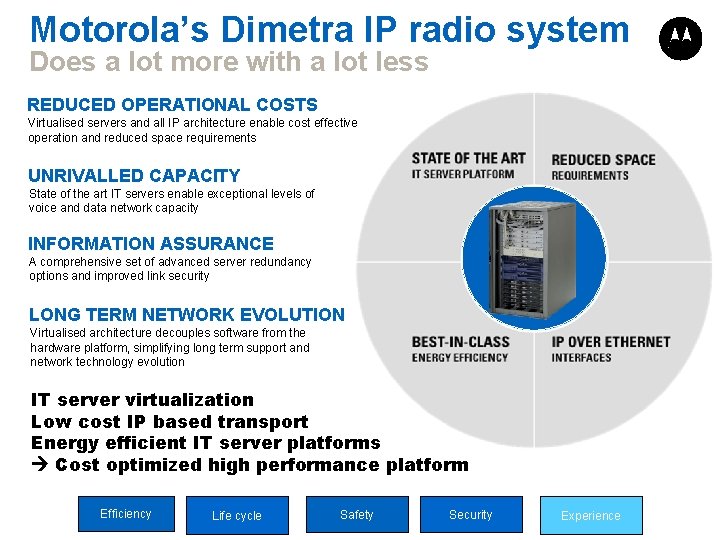 Motorola’s Dimetra IP radio system Does a lot more with a lot less REDUCED