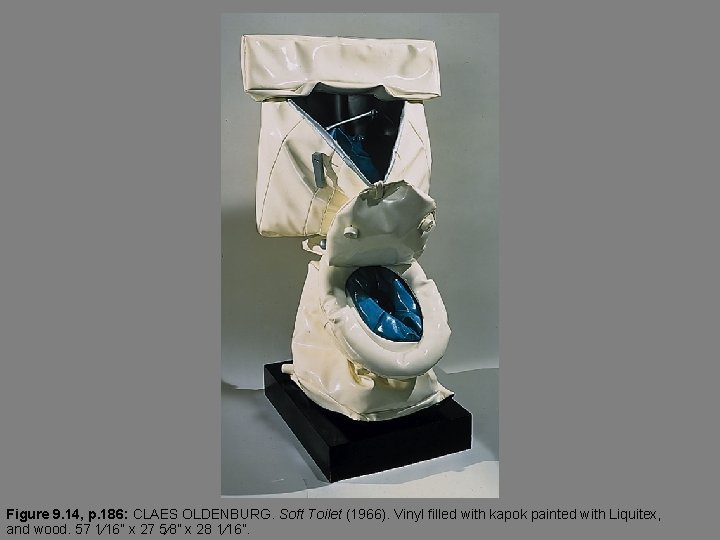 Figure 9. 14, p. 186: CLAES OLDENBURG. Soft Toilet (1966). Vinyl filled with kapok