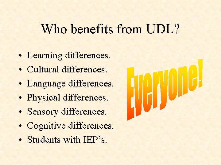Introduction to Universal Design for Learning UDL Dr