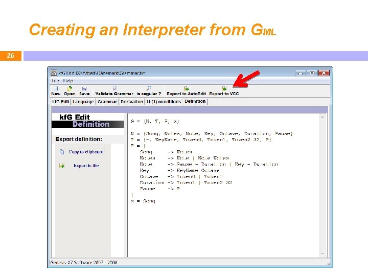 Creating an Interpreter from GML 26 