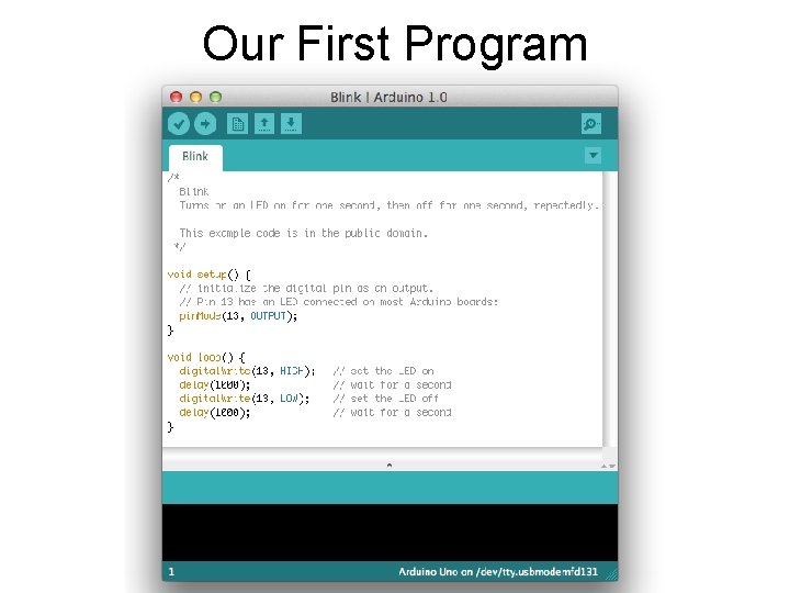 Our First Program 